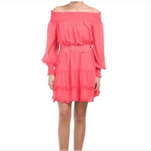 BCBGeneration Barbie Pink Ruffle Dress  size 14
